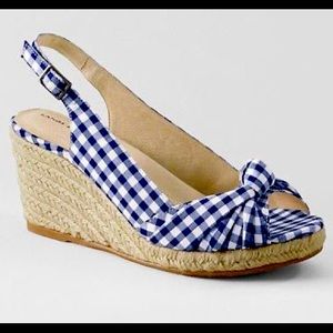 Lands End Parker Mid Wedge Knotted Espadrille 10